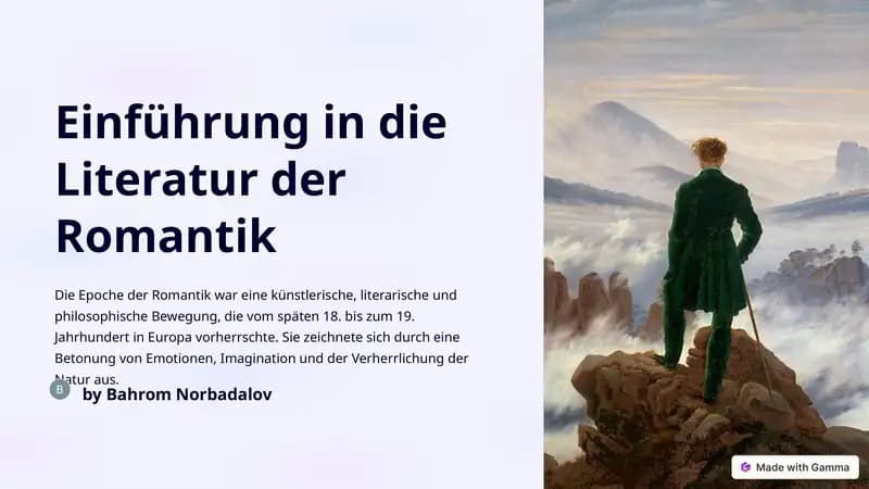 Einführung in die Literatur der Romantik