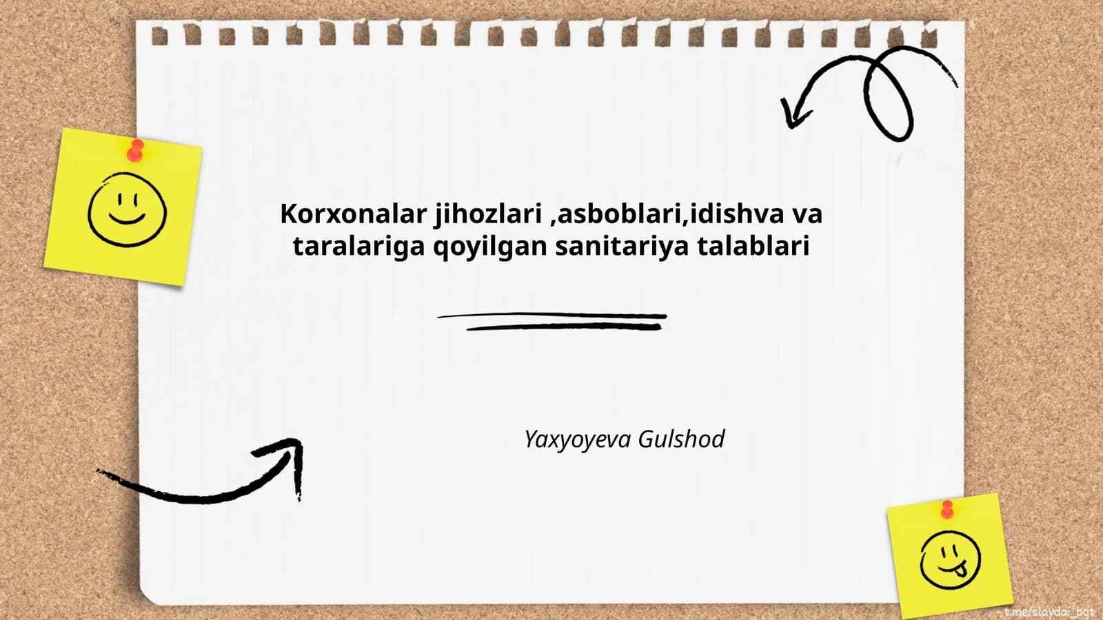Sanitariya qoidalari va me'yorlari
