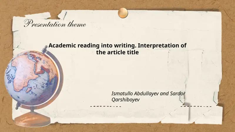 Interpretation of the article title
