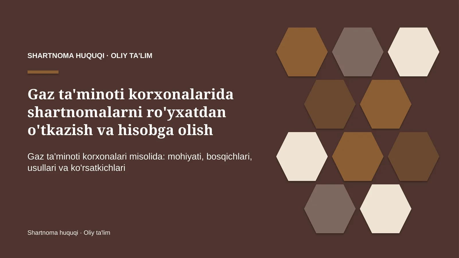 gaz ta'minoti korxonalarida shartnomalarni ro'yxatdan o'tkazish va hisobga olish 3474
