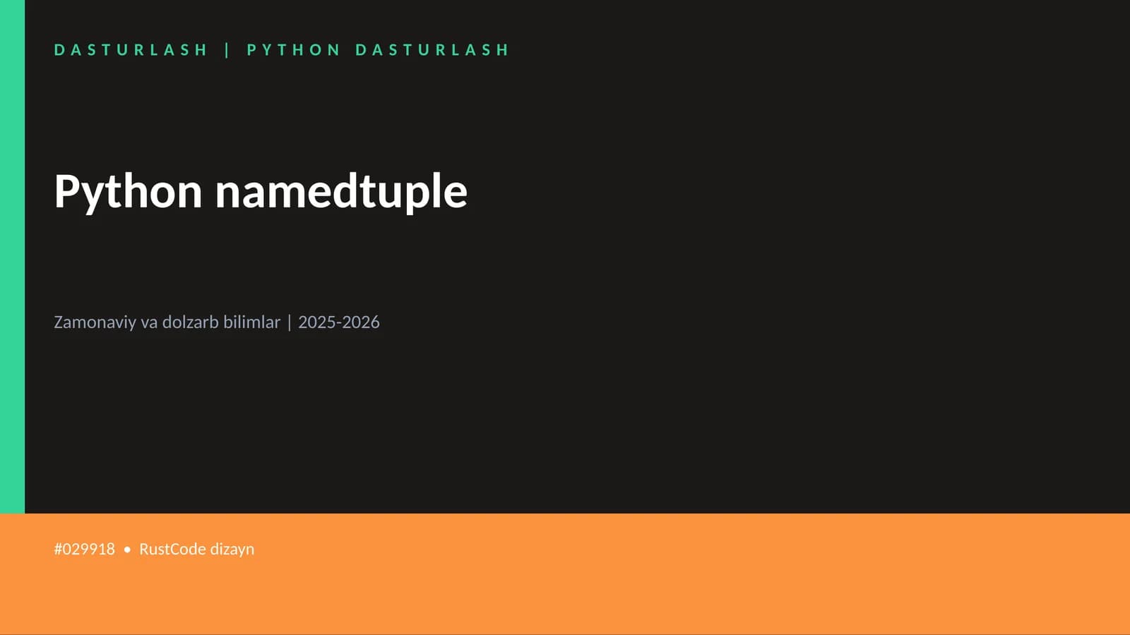 DASTURLASH | PYTHON DASTURLASH