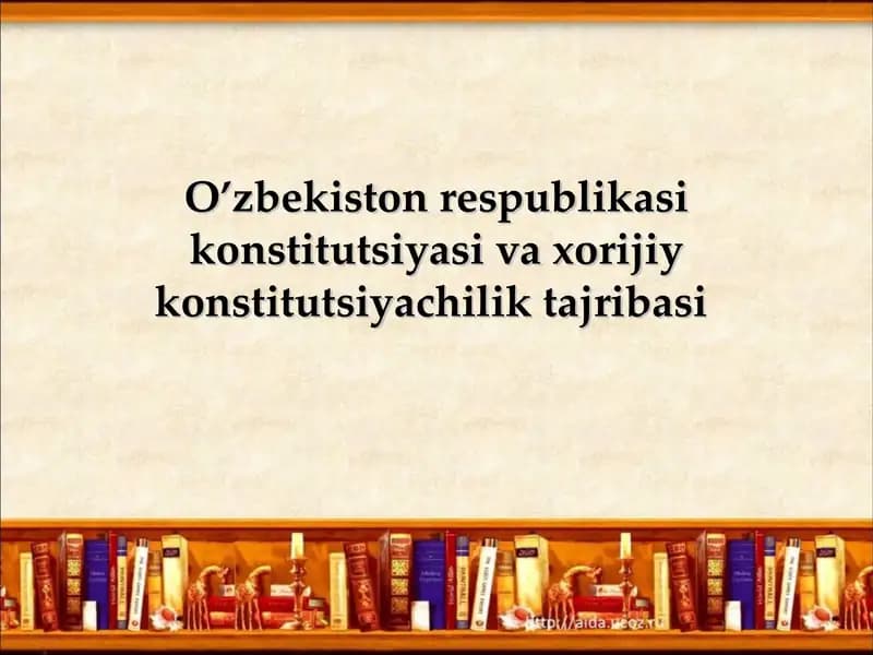 O’zbekiston Respublikasi Konstitutsiyasi