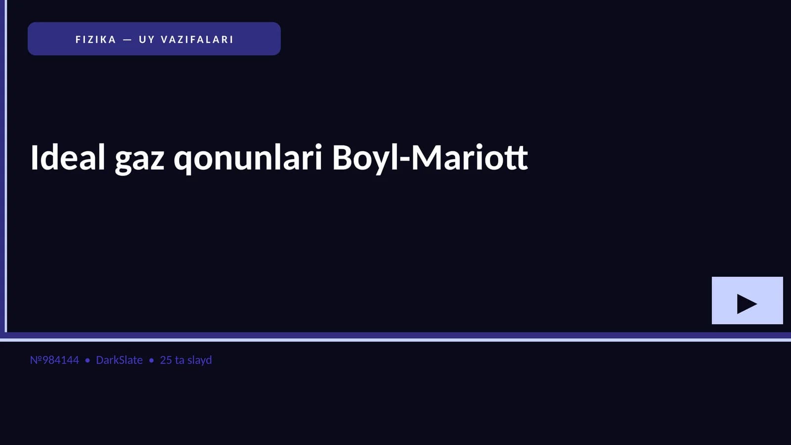 Ideal gaz qonunlari Boyl-Mariott