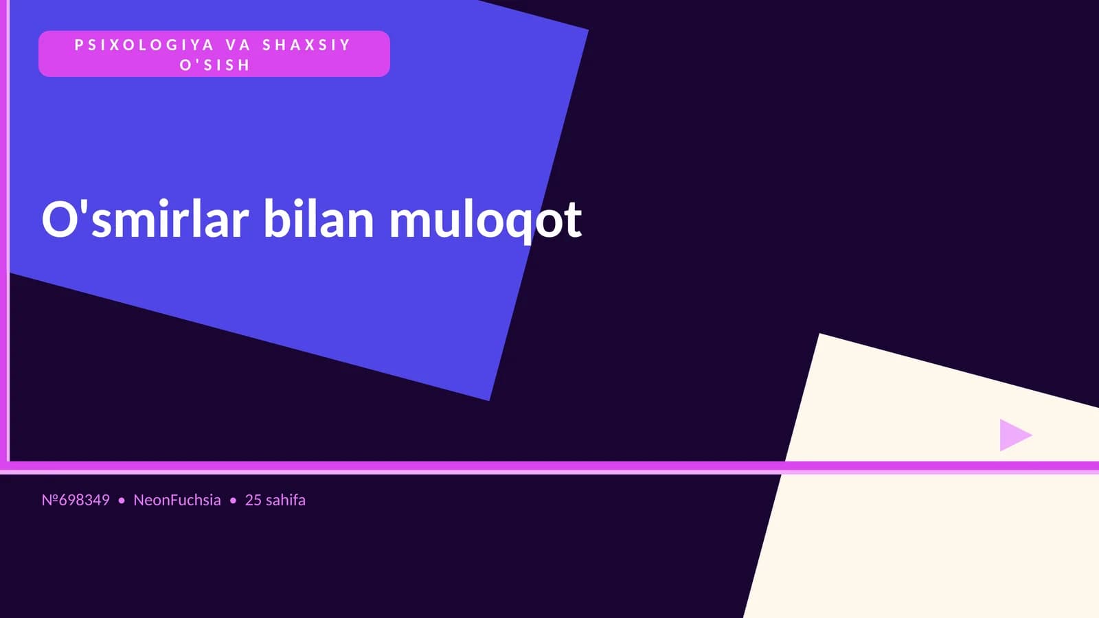 O'smirlar bilan muloqot