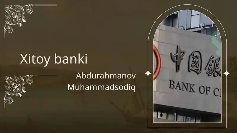 Xitoy banki