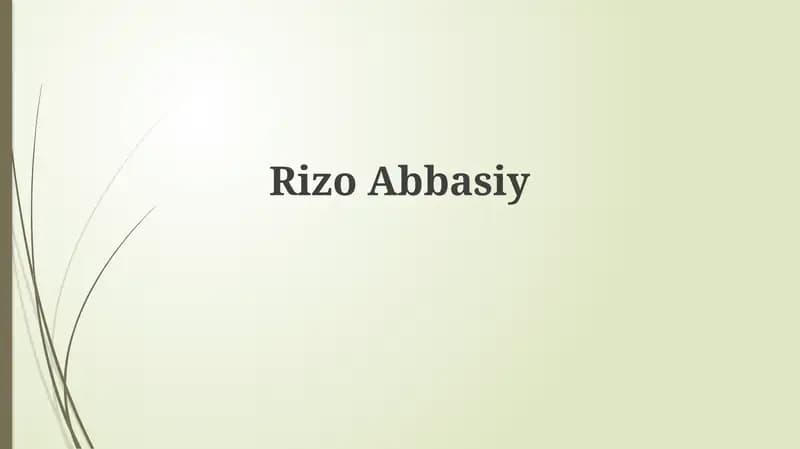 Rizo Abbosiy