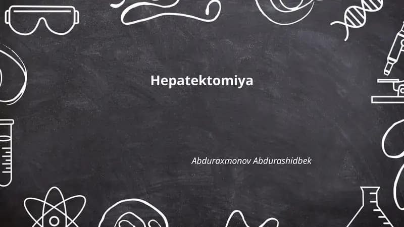 Hepatektomiya