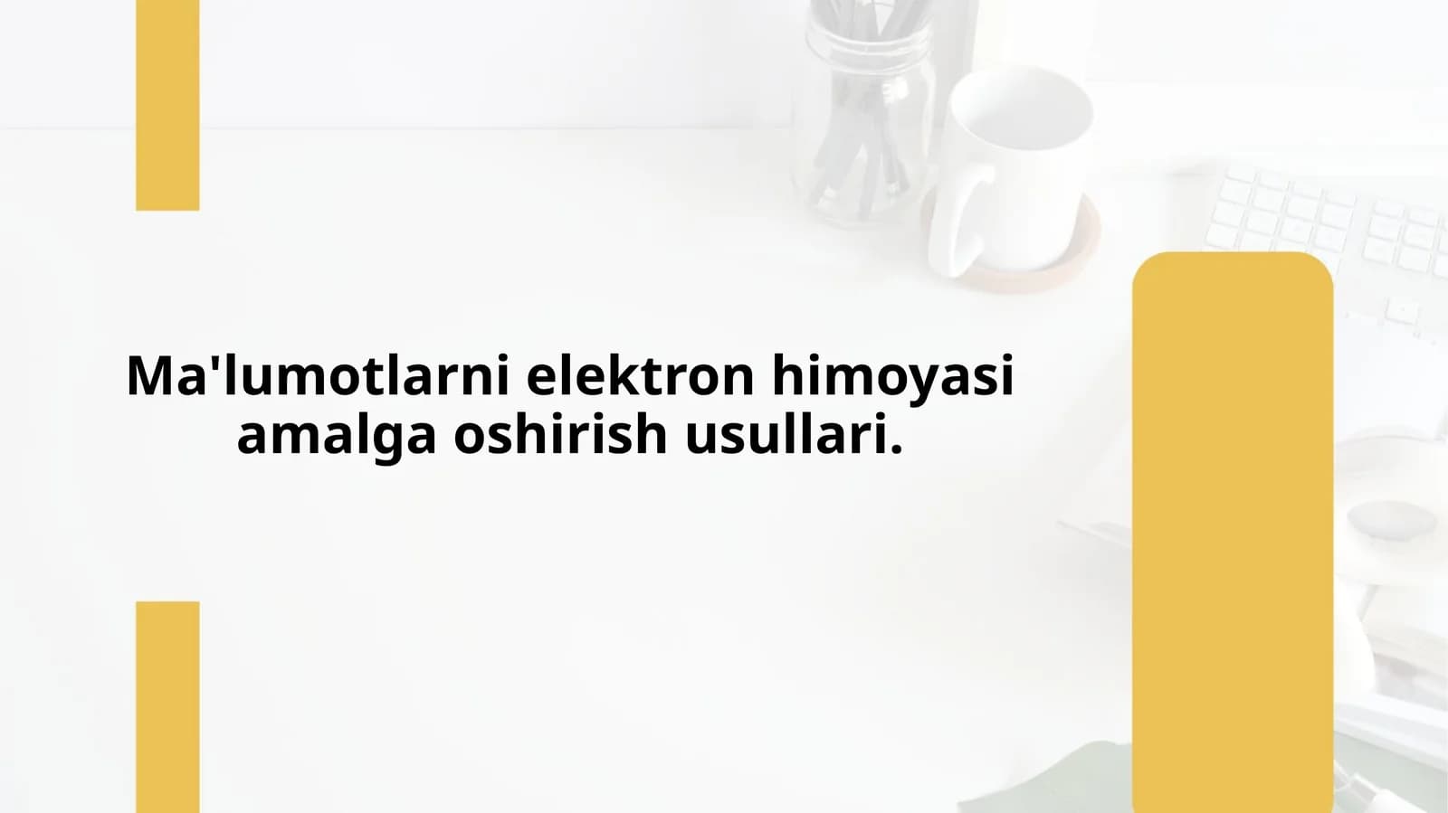 Ma'lumotlarni shifrlash texnologiyalari va usullari