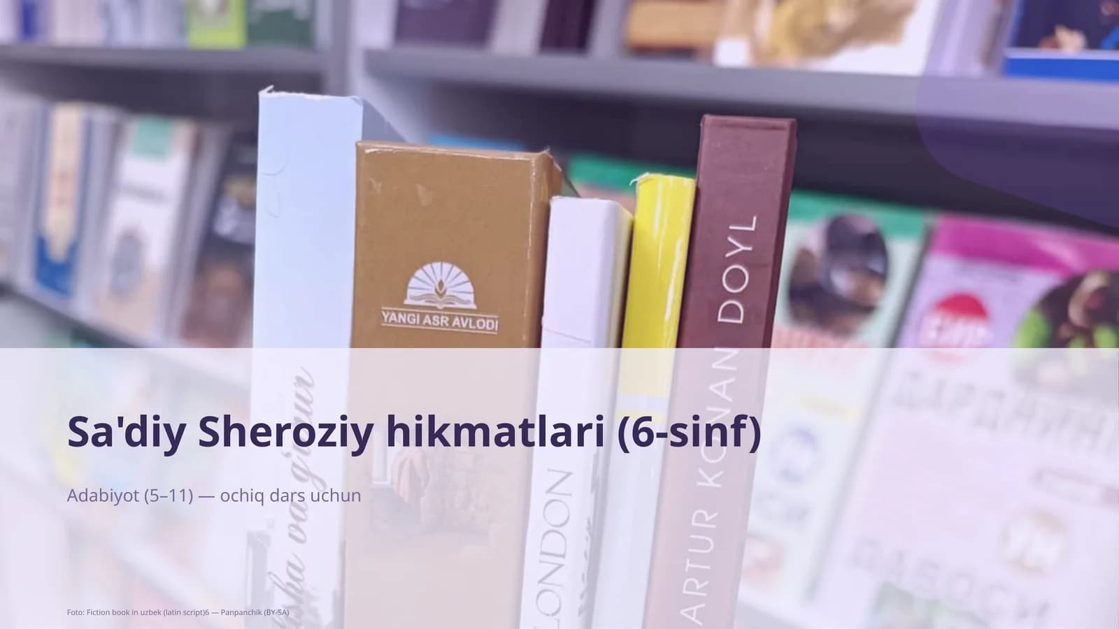 Sa'diy Sheroziy hikmatlari (6-sinf)