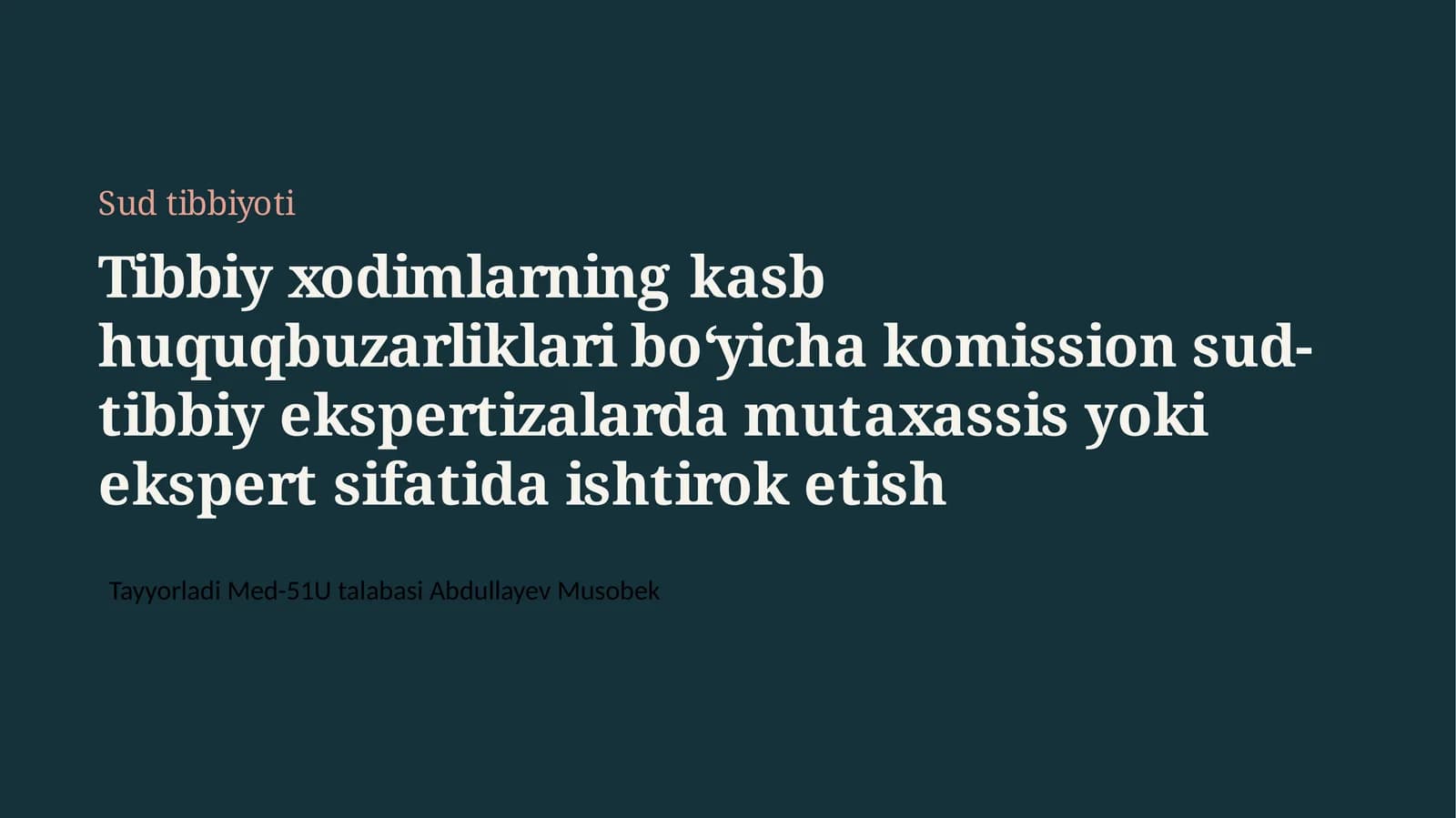 Sud tibbiyoti