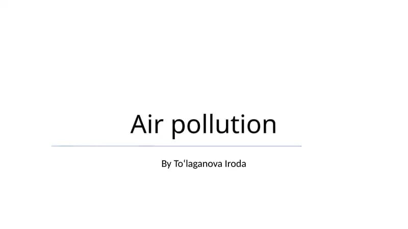Air pollution