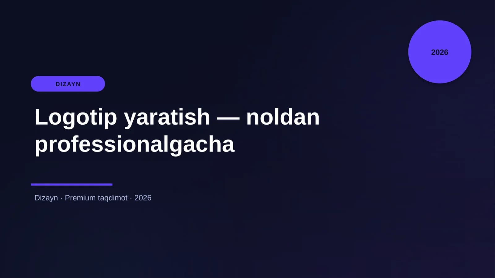 Logotip yaratish — noldan professionalgacha