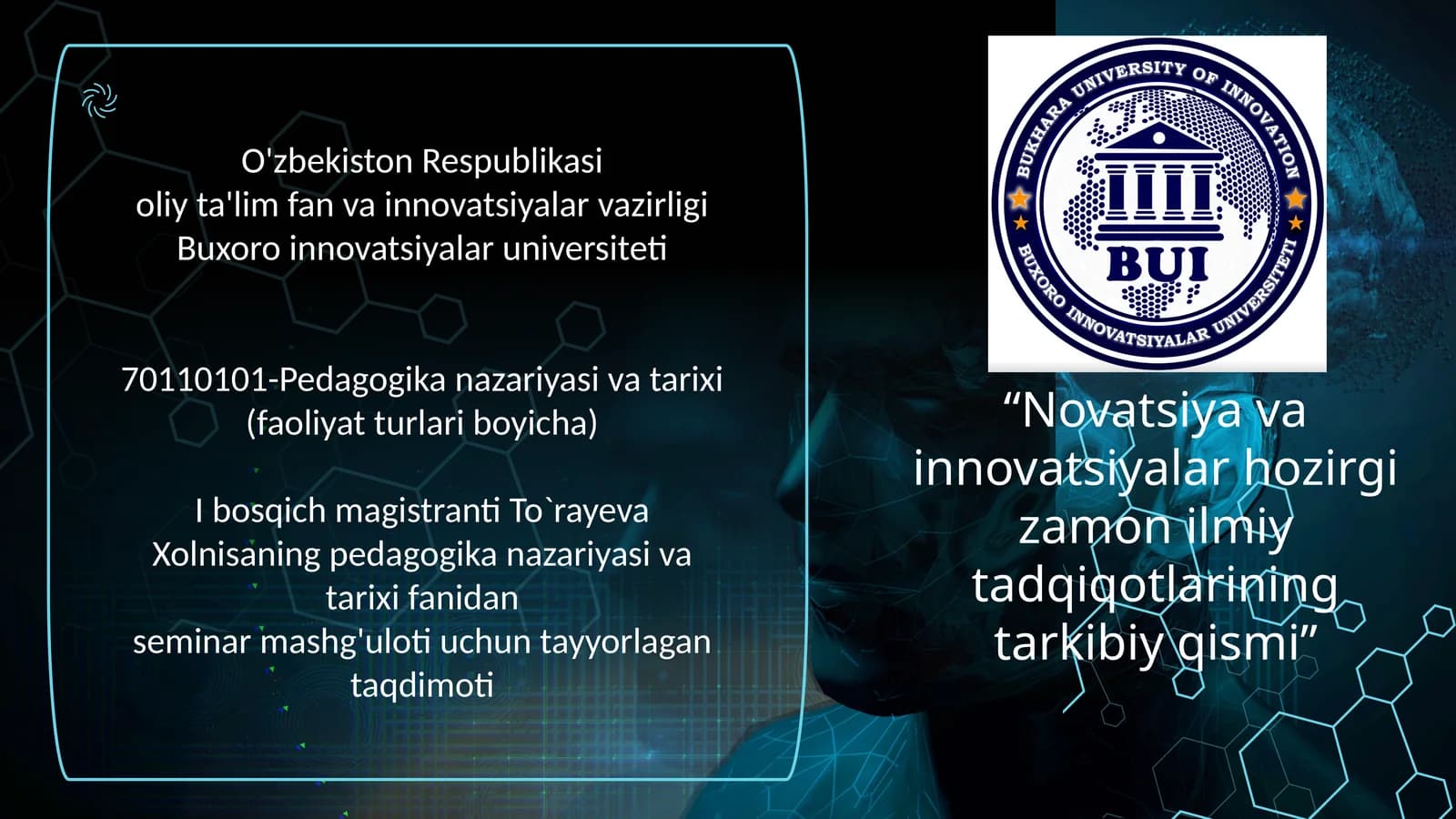 Novatsiya va innovatsiyalar