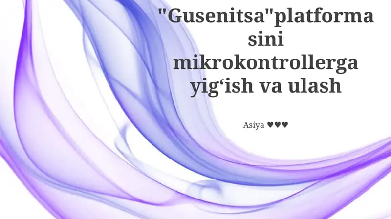 Gusenitsa Platforma Umumiy Ma'lumot