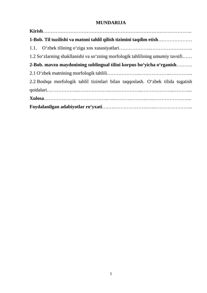 O'zbek tilining xususiyatlari