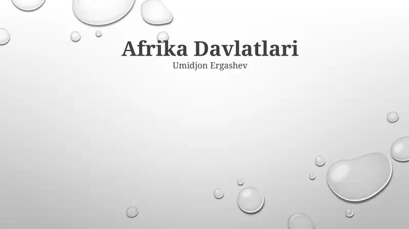 Afrika Davlatlari