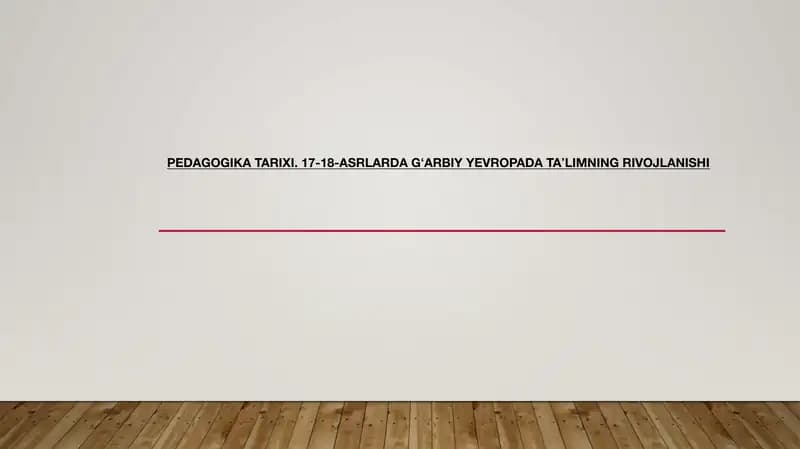 Pedagogika tarixi
