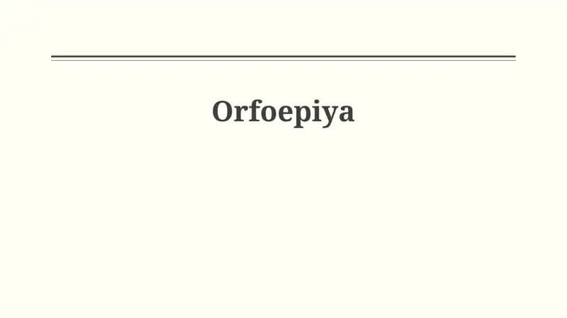 Orfoepiya