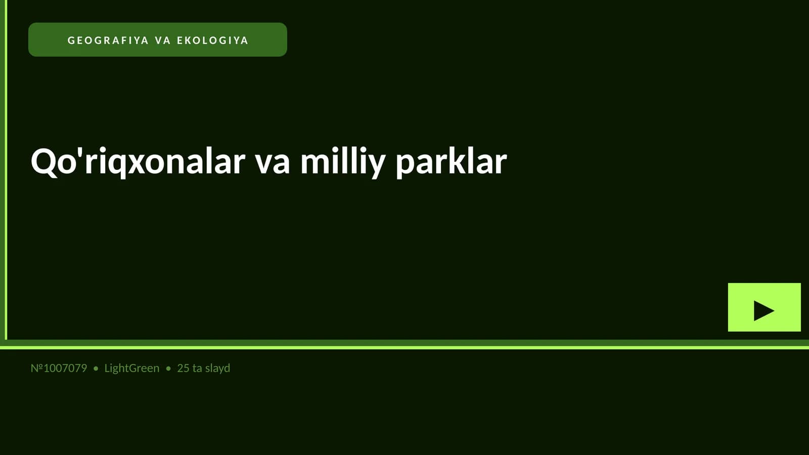 Qo'riqxonalar va milliy parklar