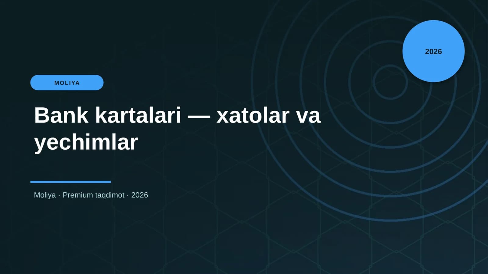 Bank kartalari — xatolar va yechimlar