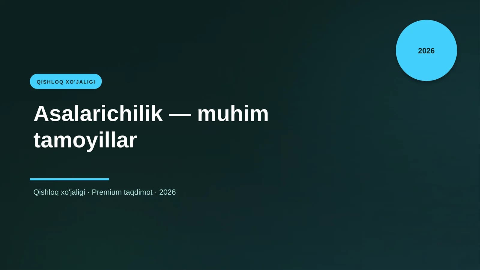 Asalarichilik — muhim tamoyillar