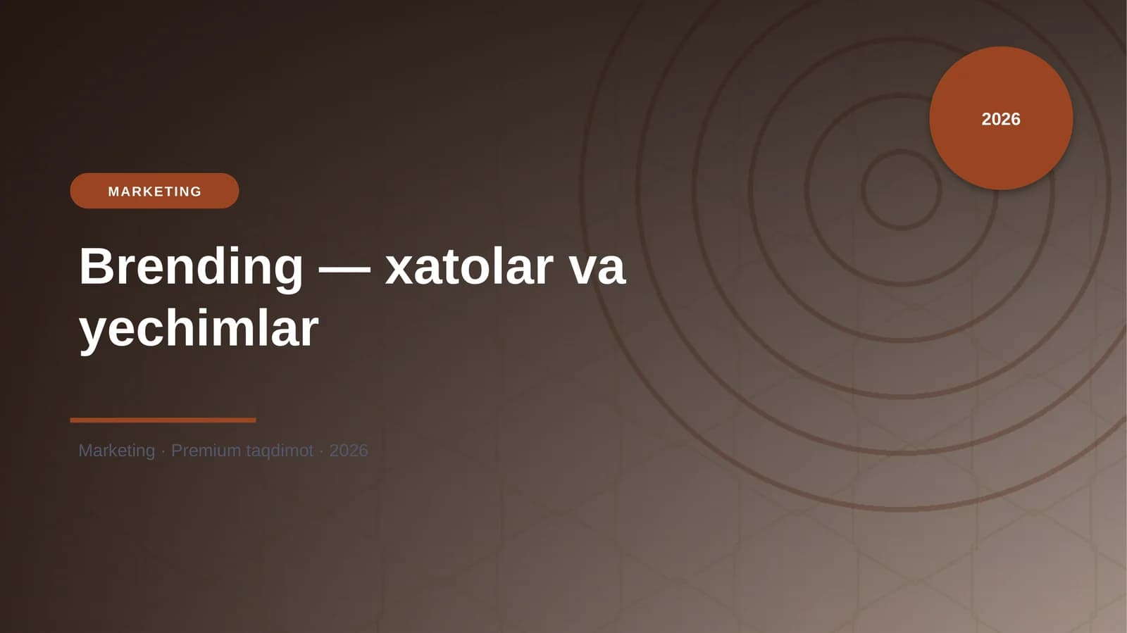 Brending — xatolar va yechimlar