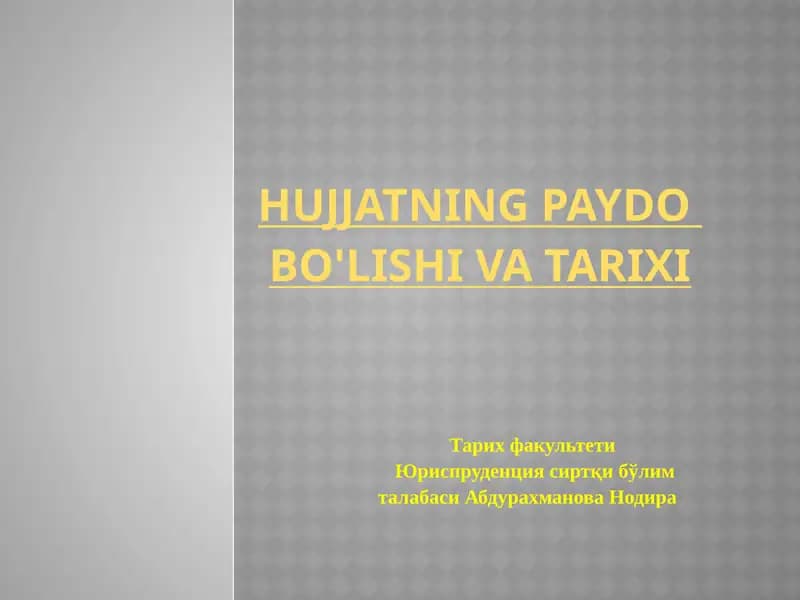 Davlat tilida ish yuritish