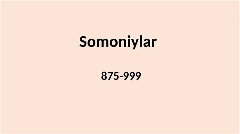 Somoniylar sulolasi