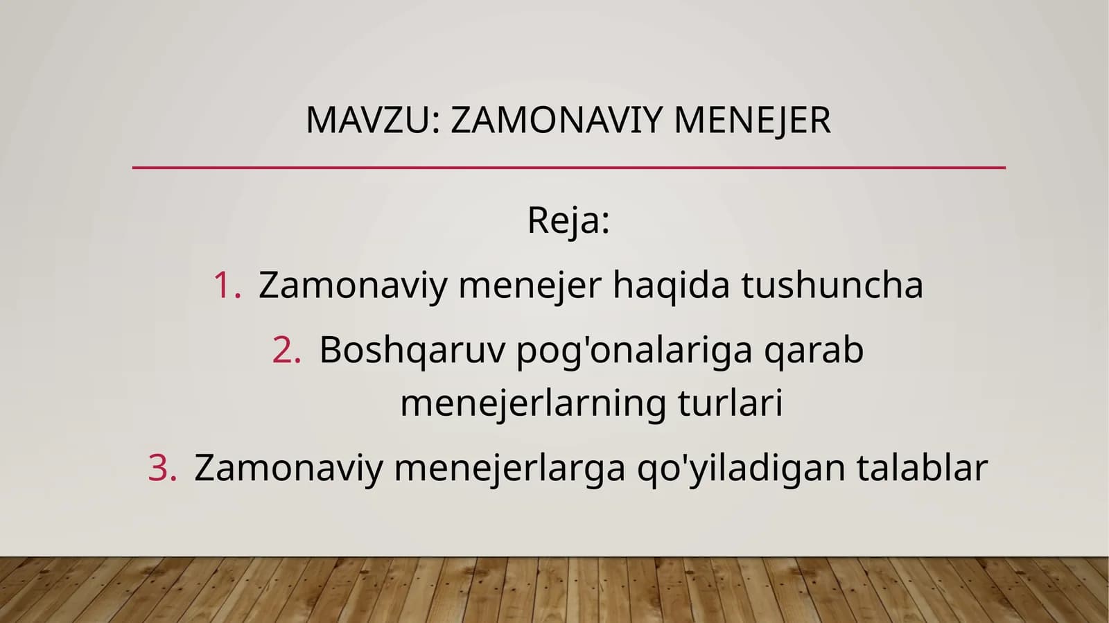 Zamonaviy menejer