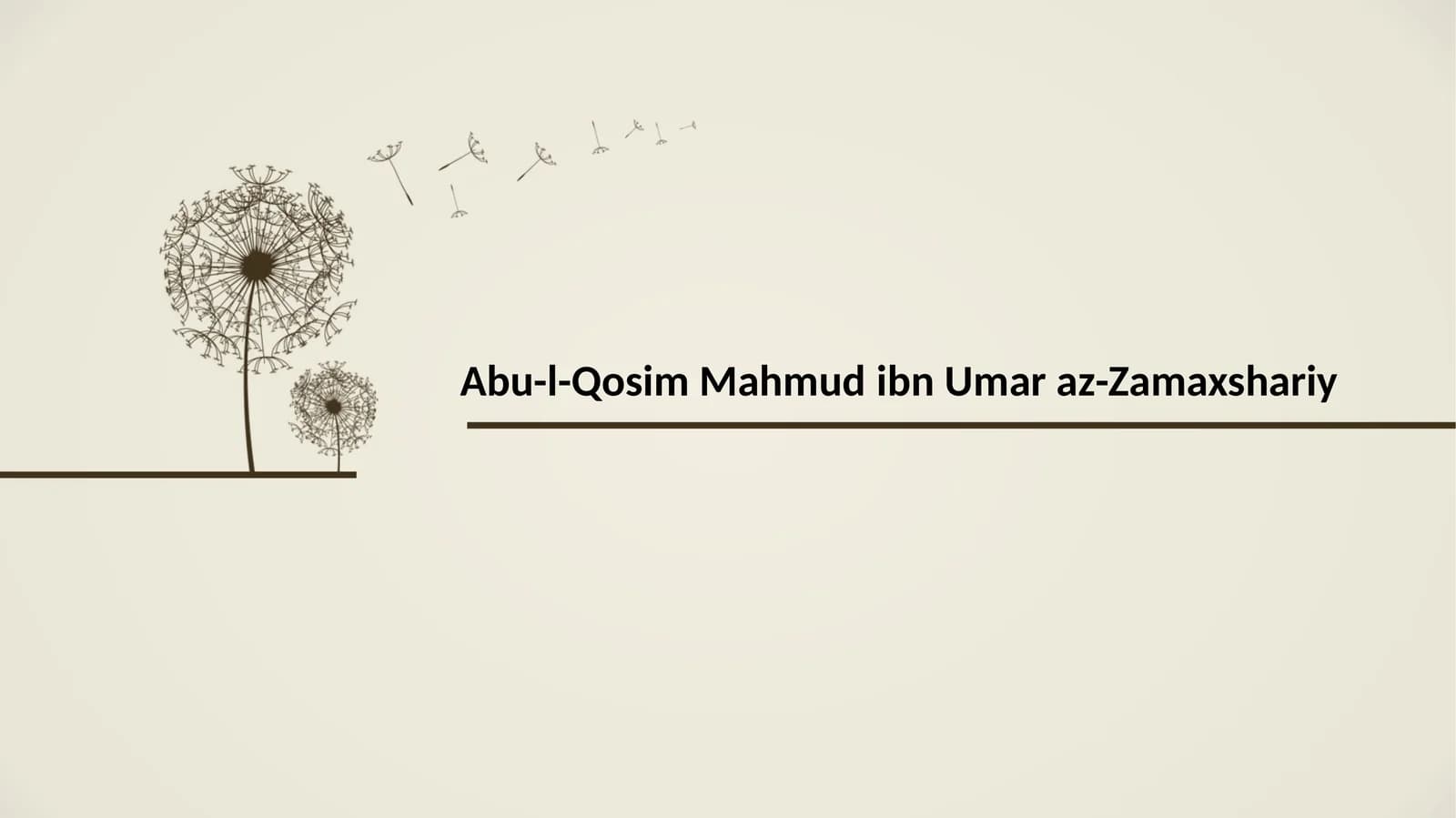 Abu-l-Qosim MahmudibnUmar az-Zamaxshariy
