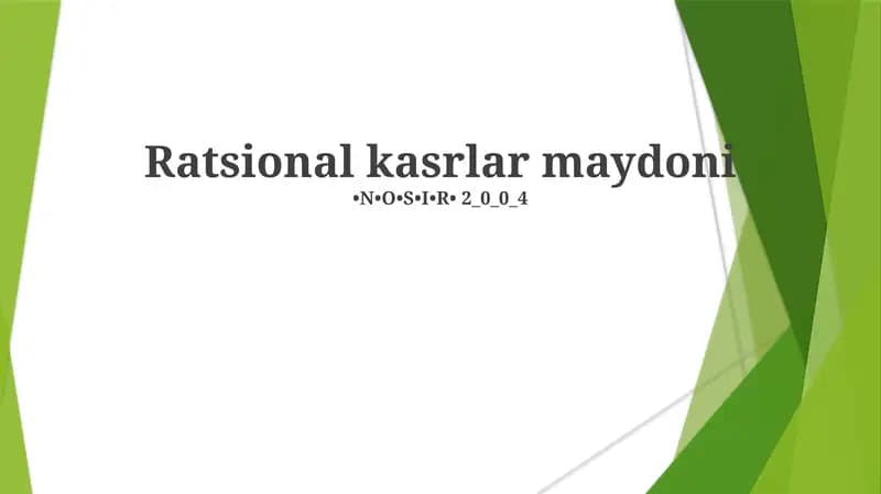 Ratsional kasrlar maydoni