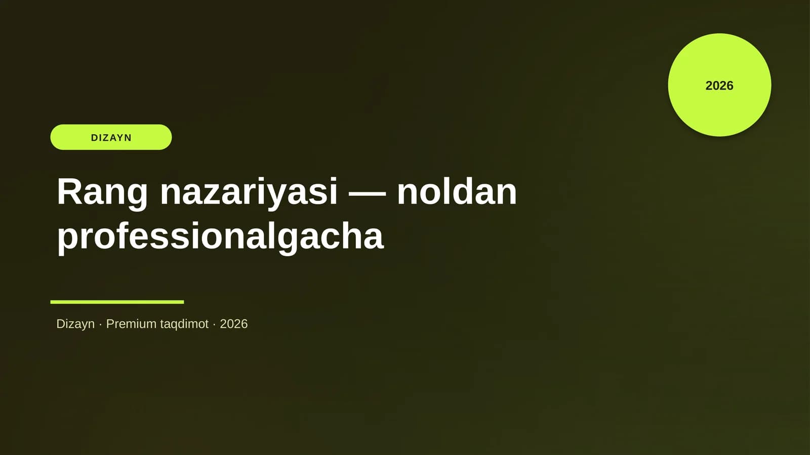 Rang nazariyasi — noldan professionalgacha