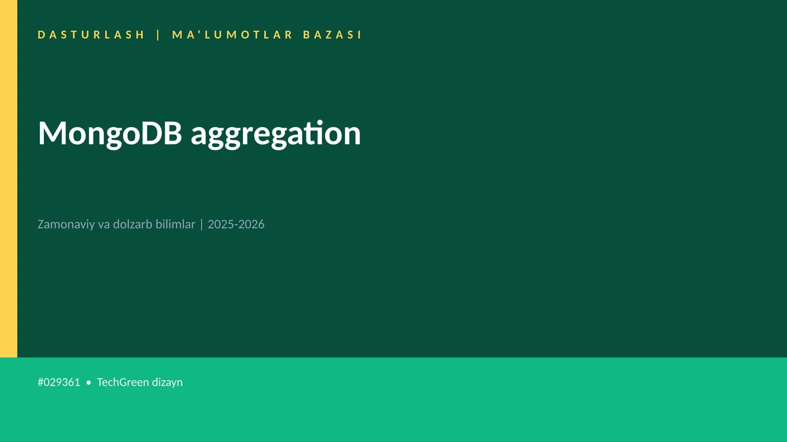 MongoDB aggregation