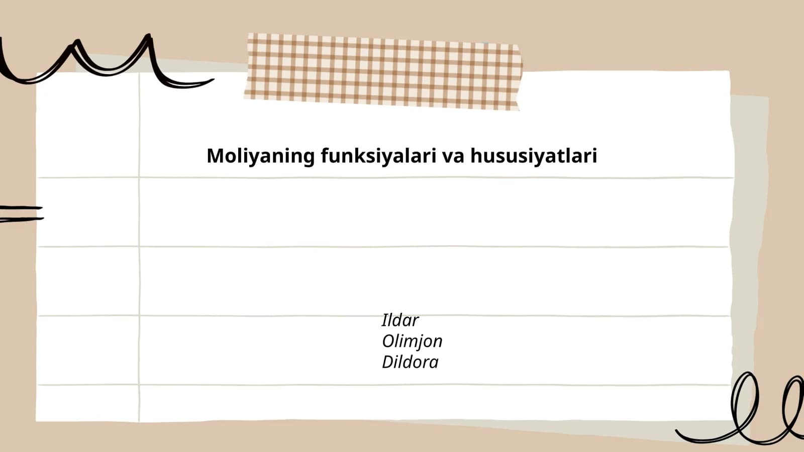 Moliyaning funksiyalari va hususiyatlari