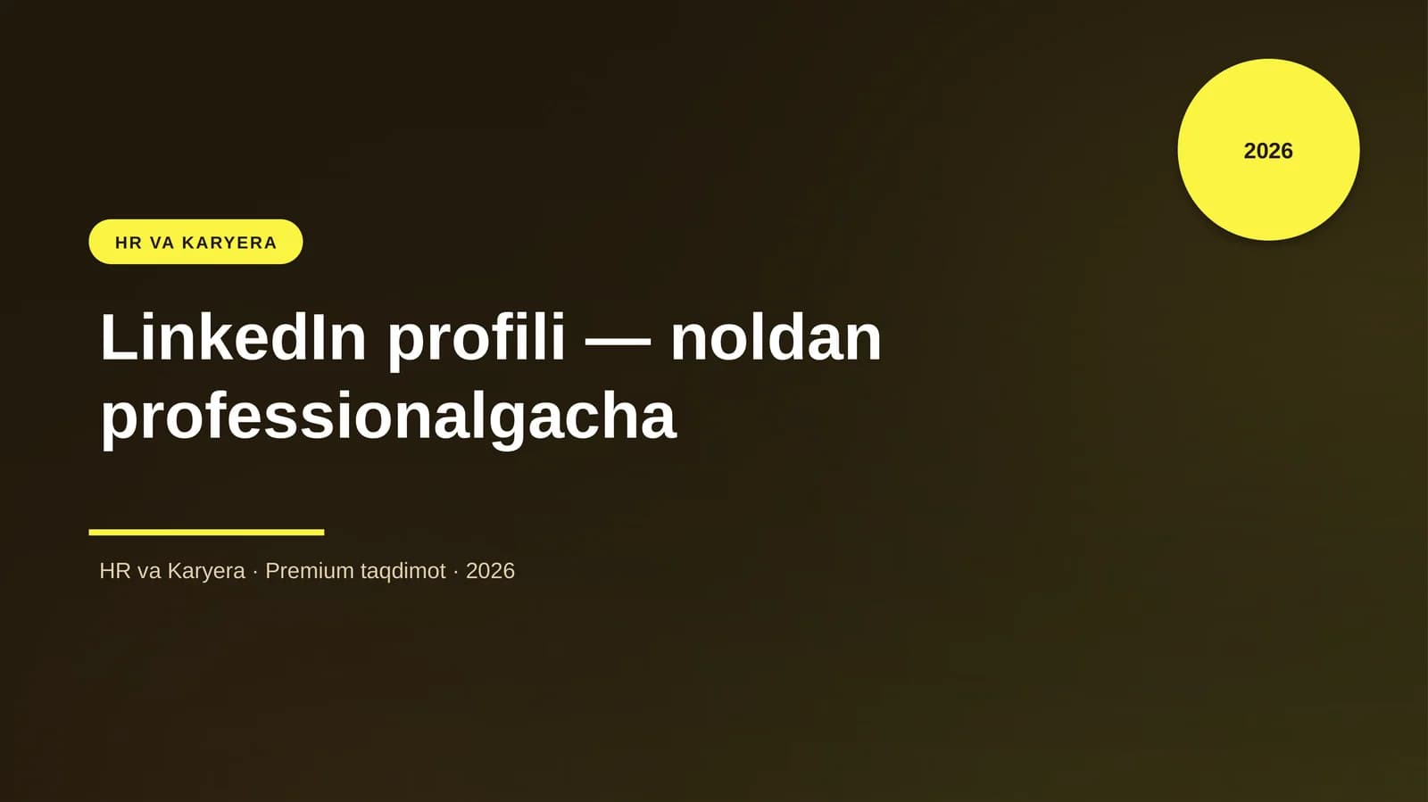 LinkedIn profili — noldan professionalgacha