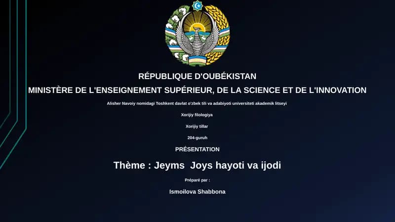 Jeyms Joys hayoti va ijodi