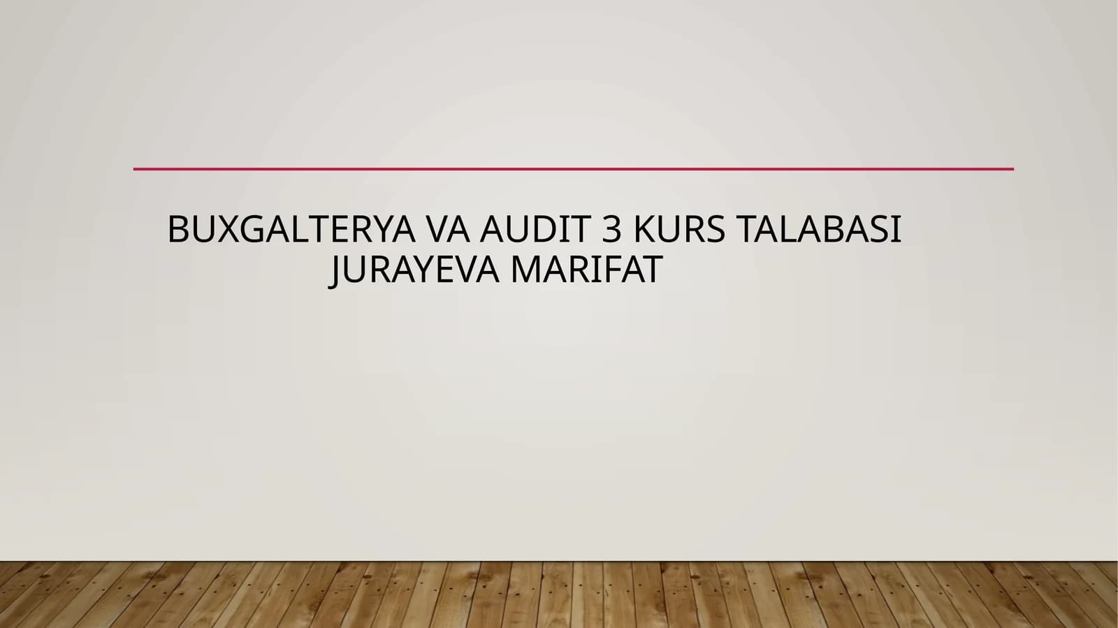 Tovar-moddiy zaxiralar hisobi