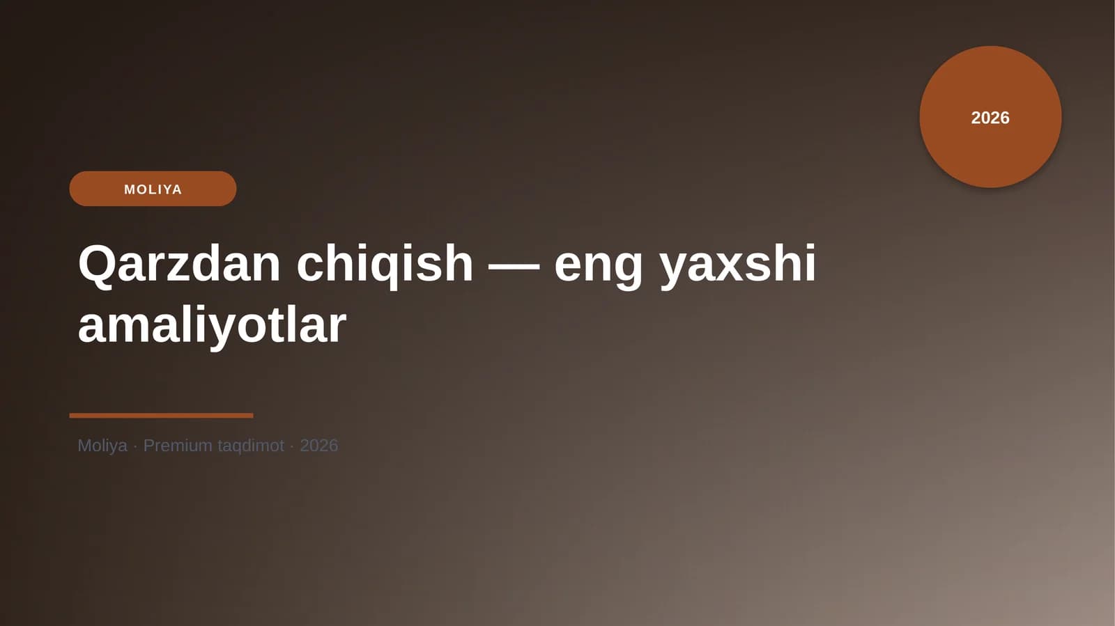 Qarzdan chiqish — eng yaxshi amaliyotlar