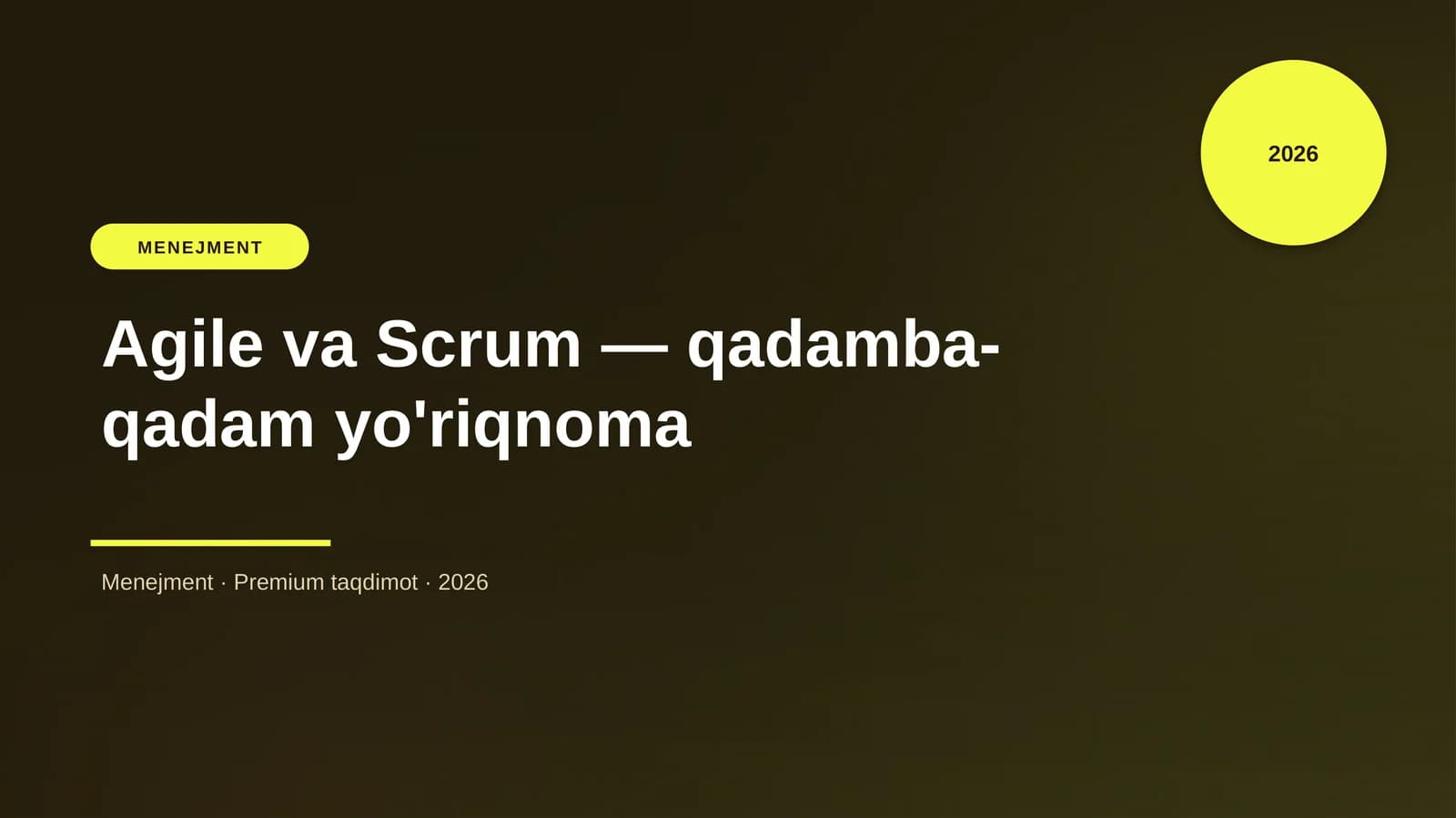 Agile va Scrum — qadamba-qadam yo'riqnoma