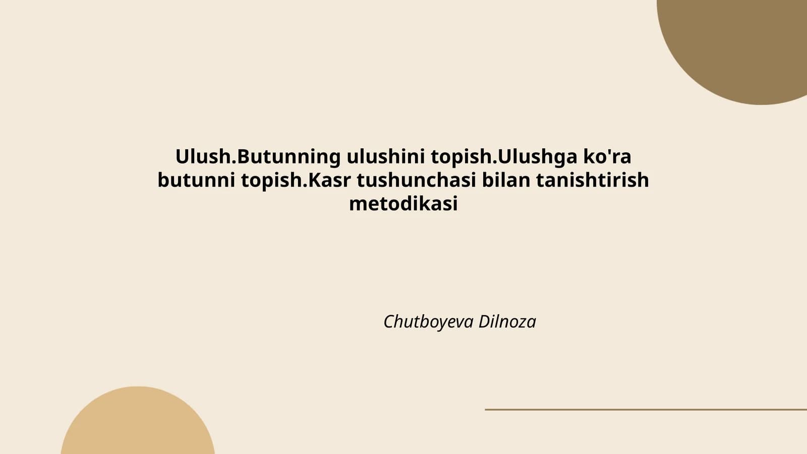Chutboyeva Dilnoza