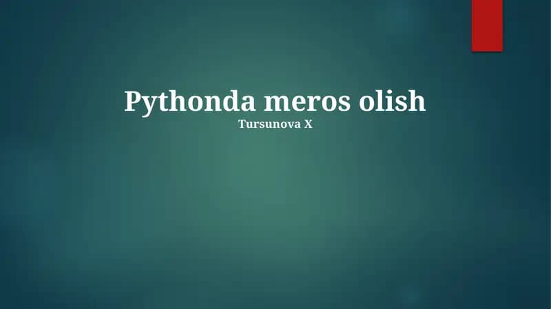 Python Merosi