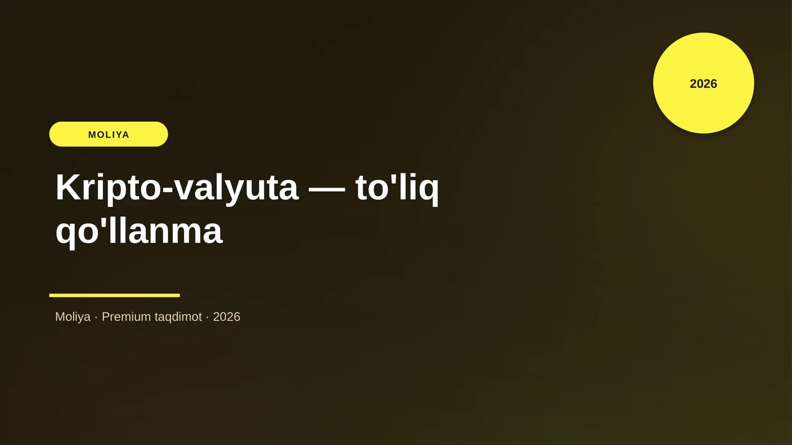 Kripto-valyuta — to'liq qo'llanma
