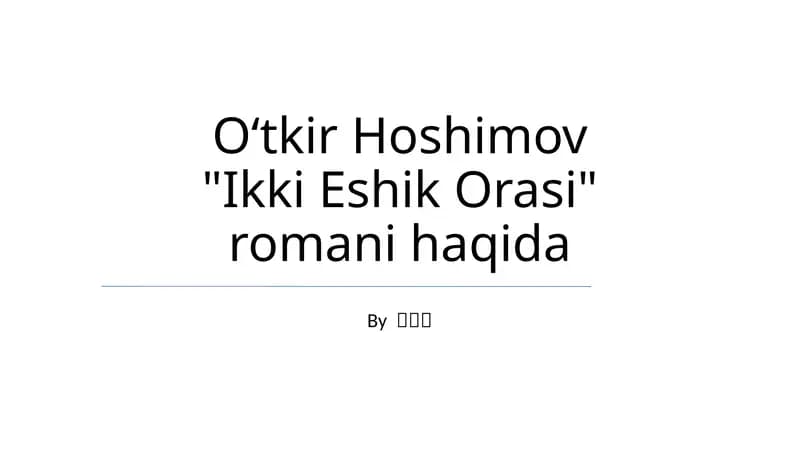 Ikki Eshik Orasi