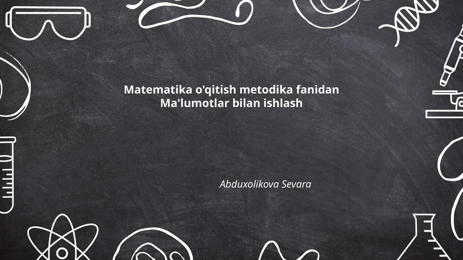 Ma'lumotlar turlari va ularning xususiyatlari