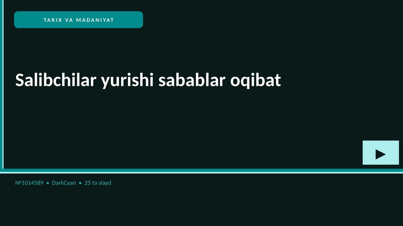Salibchilar yurishi sabablar oqibat