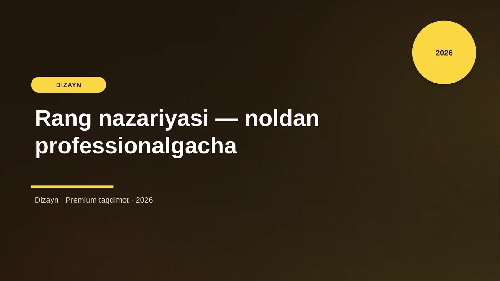 Rang nazariyasi — noldan professionalgacha