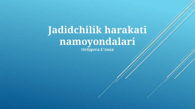 Jadidchilik harakati namoyondalari