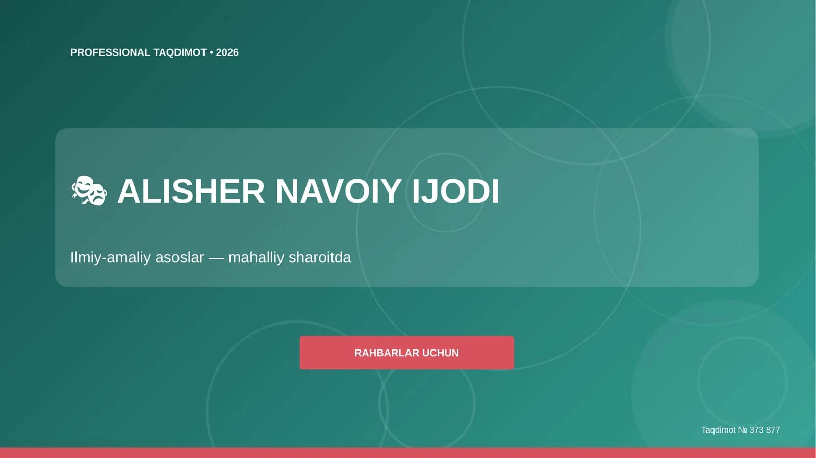 ALISHER NAVOIY IJODI