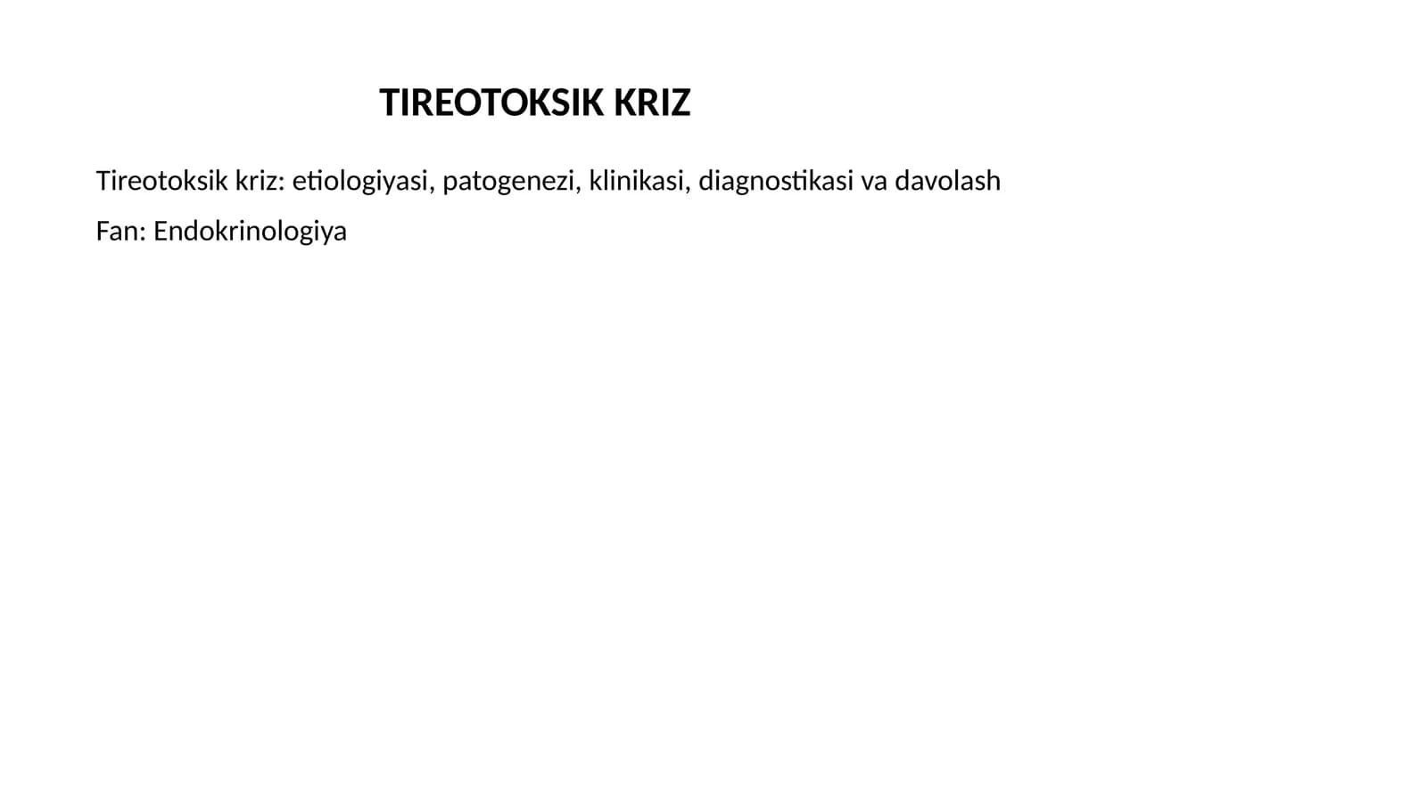 Tireotoksik kriz