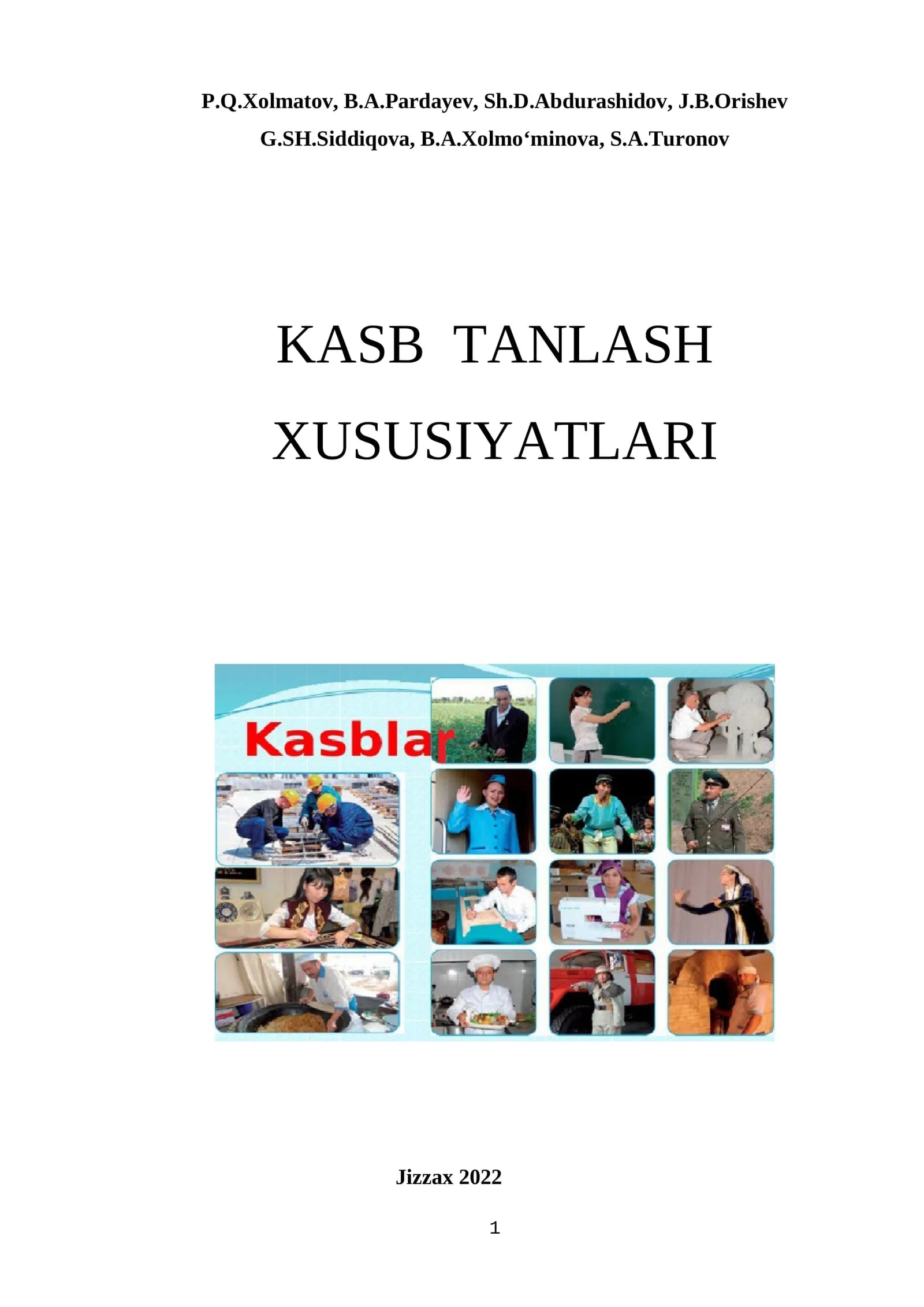 KASB  TANLASH  XUSUSIYATLARI